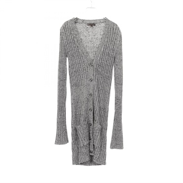 BURBERRY Cardigan silk wool Gray Size S Used Women