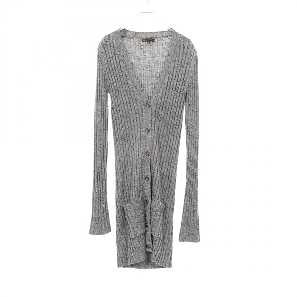 BURBERRY Cardigan silk wool Gray Size S Used Women