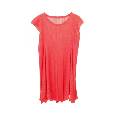 PLEATS PLEASE Dress PP61-JT574 polyester Red Size 3 Used Women
