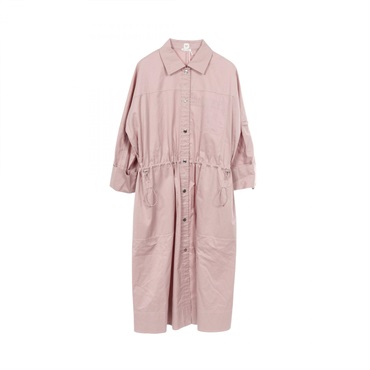 HERMES Dress 5E0573DV cotton Pink Used Women size  36