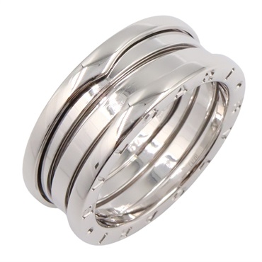 BVLGARI B-zero1 Ring 3 bands 18KWG White Gold Used unisex US size 9 #60