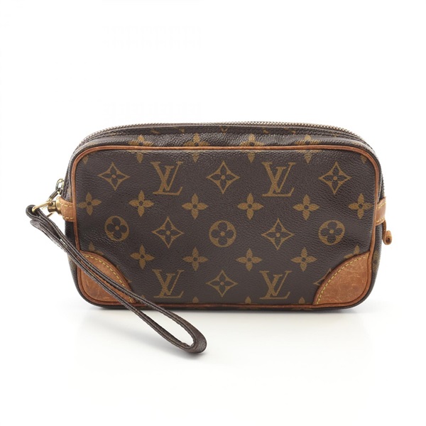 LOUIS VUITTON Marly Dragonne PM Clutch bag M51827 Monogram canvas Brown Used LV