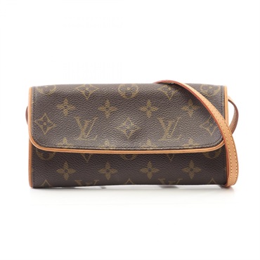 LOUIS VUITTON Pochette Twin PM Shoulder Bag M51854 Monogram Canvas leather Used