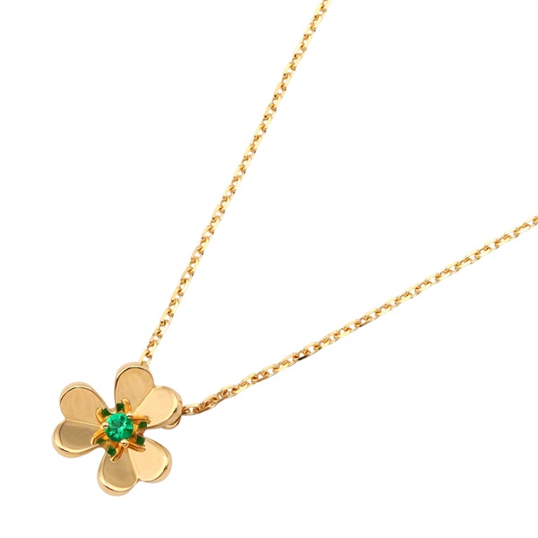 Van Cleef & Arpels Frivole Pendant Necklace 18KYG Gold Emerald Used women