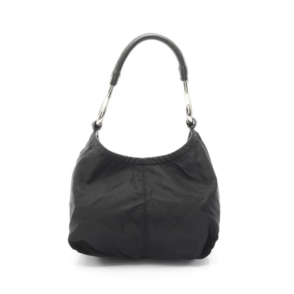 PRADA TESSUTO PIEGHE Shoulder Bag BR1743 Nylon Black Used Women