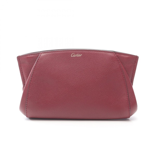 CARTIER C de Cartier business clutch bag L3001500 leather Bordeaux Used Women