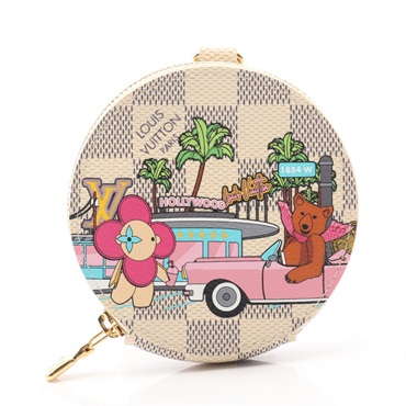 LOUIS VUITTON Porte monnaie Rond coin purse wallet N60493 Damier Azur Vivienne