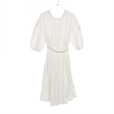 MONCLER Dress S size 8I00011 cotton polyester White Used Women