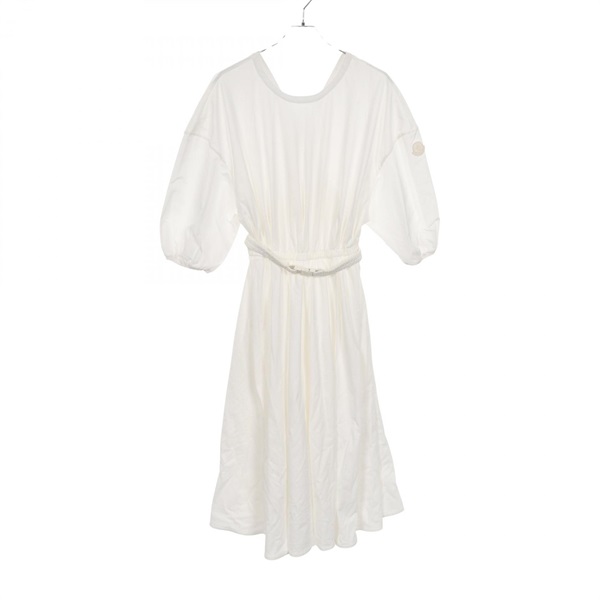MONCLER Dress S size 8I00011 cotton polyester White Used Women