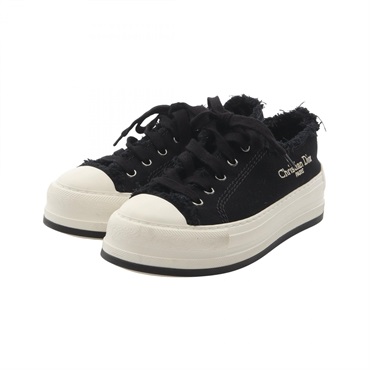 Dior WALK'N'DIOR Platform sneakers canvas Black Size 37.5 Used Women