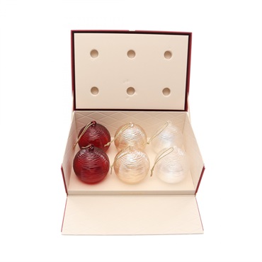 LOUIS VUITTON Christmas ornaments  Glass Red Beige White Red Used unisex LV