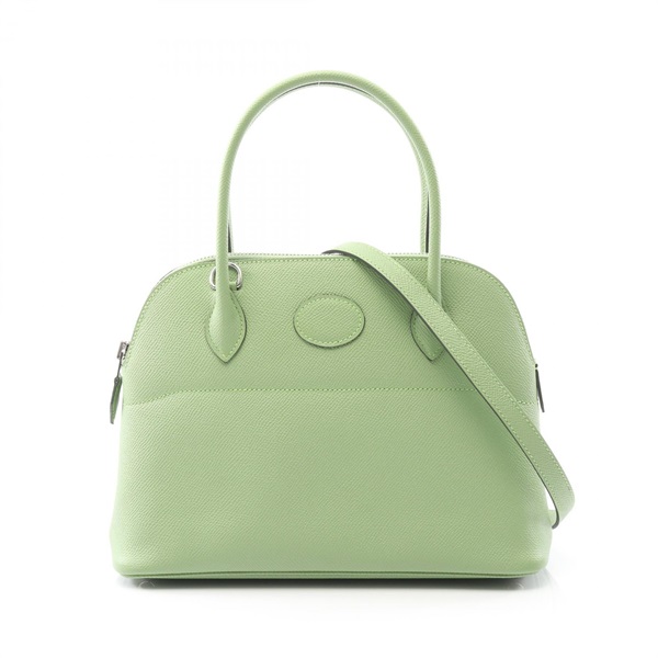 HERMES Bolide27 Shoulder Handbag Epsom leather Green Vert criquet Used Y SHW