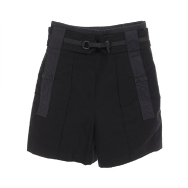 HERMES short Pants #34 cotton Black Used Women