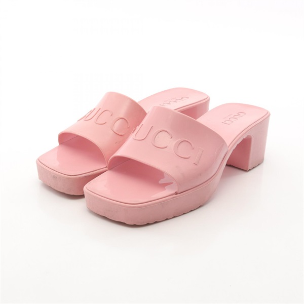 GUCCI Sandals #36 heels shoes 624730 rubber Pink Used Women