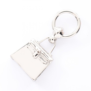 HERMES Twilly ring mini kelly Scarf ring metal SHW Used Women