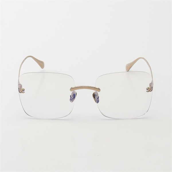 CHANEL COCO Mark sunglasses Gold Plated Plastic Used Women CC