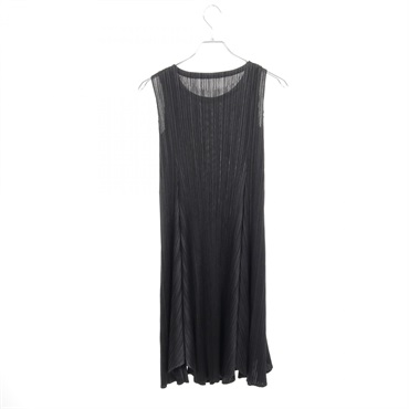 PLEATS PLEASE Pleated Sleeveless Dress PP61-JH973 polyester Black #2 Used Women