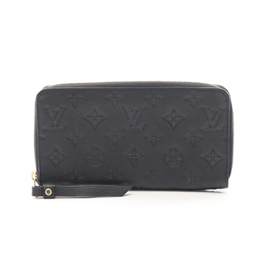 LOUIS VUITTON Zippy Around long wallet M61864 Monogram empreinte Black Used LV