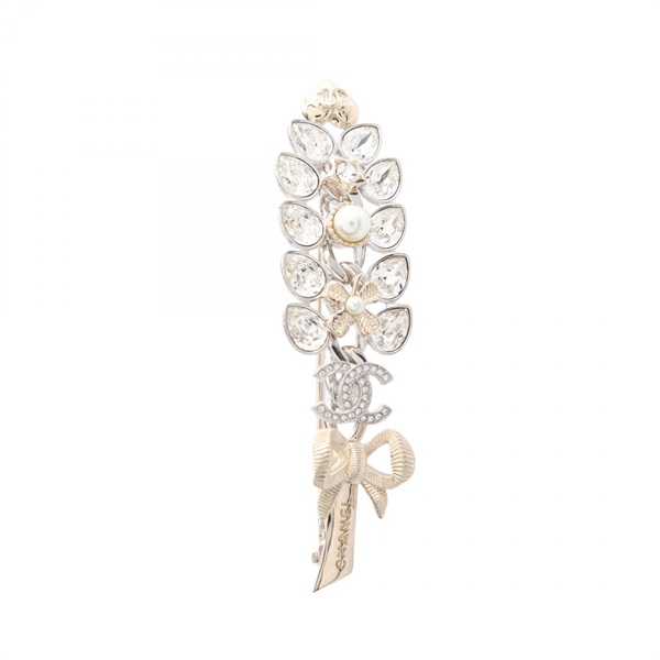 CHANEL COCO Mark Brooch pin Gold Plated Rhinestone Used Women