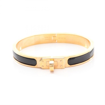 HERMES Mini Click Kelly Bangle Bracelet H200004F Gold Plated enamel 15.5cm Used