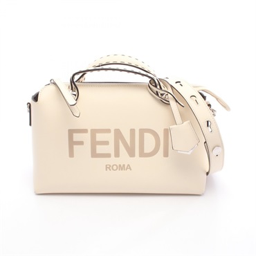FENDI BY THE WAY MEDIUM crossbody Handbag 8BL146 leather Beige Used Women