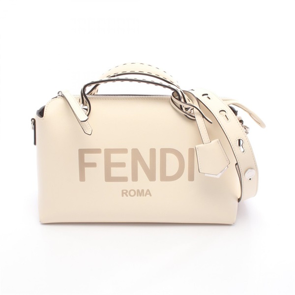 FENDI BY THE WAY MEDIUM crossbody Handbag 8BL146 leather Beige Used Women