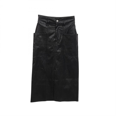 ETOILE ISABEL MARANT TORIANI Skirt Synthetic Leather Black #34 Used Women