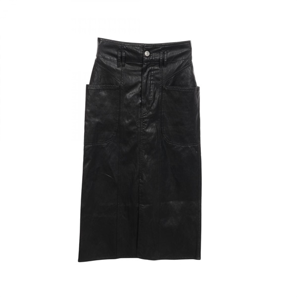 ETOILE ISABEL MARANT TORIANI Skirt Synthetic Leather Black #34 Used Women