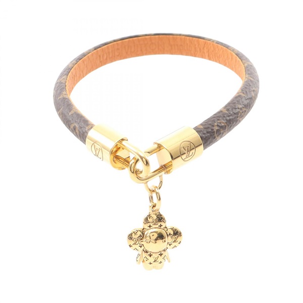 LOUIS VUITTON Brasserie Vivienne Monogram Bracelet Gold Plated canvas Used Women