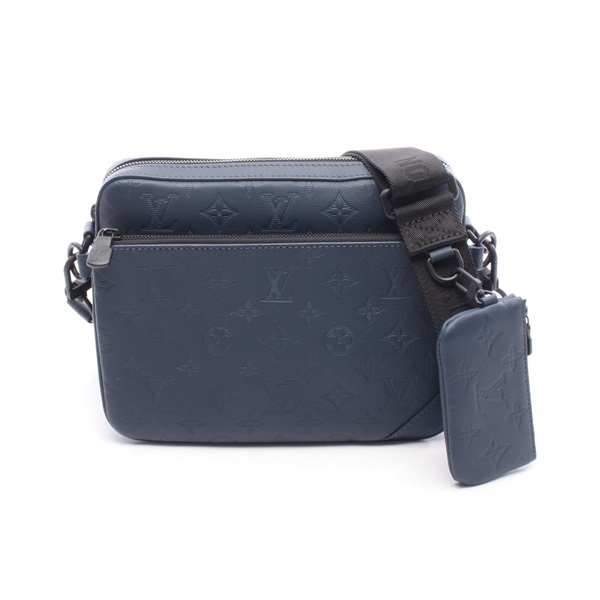 LOUIS VUITTON Trio Messenger Shoulder Bag M27925 Monogram Shadow Blue Marine