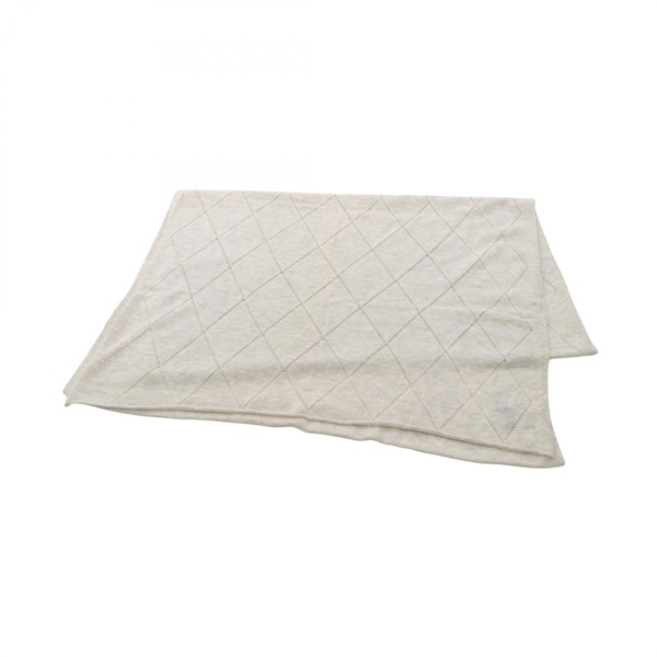 CHANEL COCO Mark stole scarf wrap echarpe cashmere Gray Used Women CC