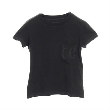 HERMES BOUCLERIE D'ATTELAGE T-shirt Tops cotton Black Used Women size 34