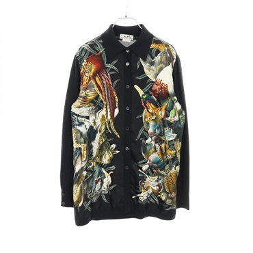 HERMES Cardigan knitwear silk cashmere Black Multicolor Used Women size 38