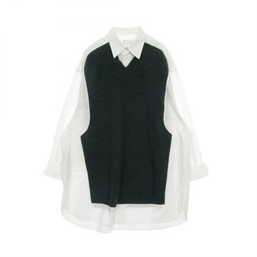 Maison Margiela 1 Dress cotton wool White Green #XXS Used Women