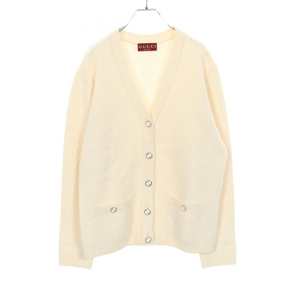 GUCCI Cardigan knitwear Jacket 797888 wool Beige Used Women size L
