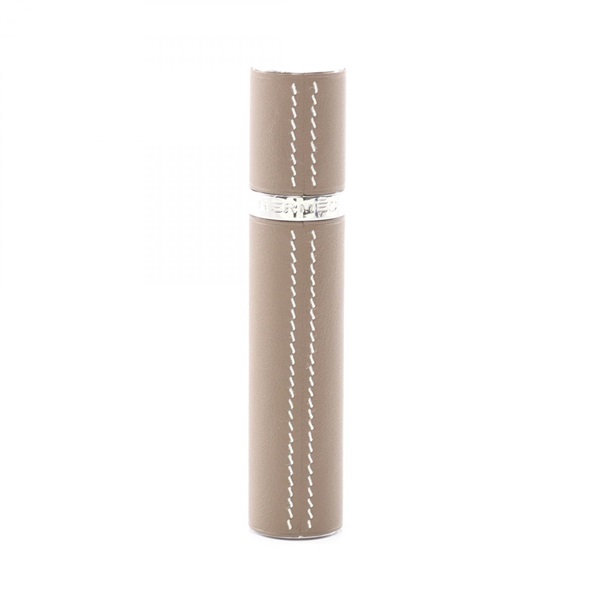 HERMES Refillable atomizer Perfume case Swift leather Etoupe Grey