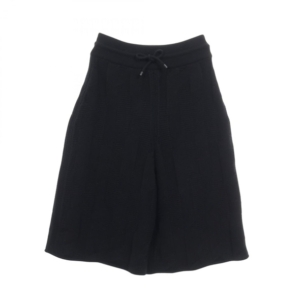 HERMES H motif short culottes Pants #34 3H2401D4 wool Black Used Women