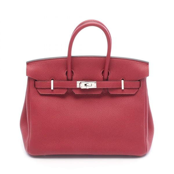 HERMES Birkin 25 Handbag A Togo leather Rouge Grenat Used SHW Women