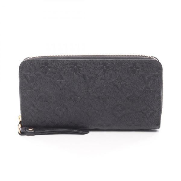 LOUIS VUITTON Zippy Wallet M61864 Monogram Empreinte leather Black Used Women LV
