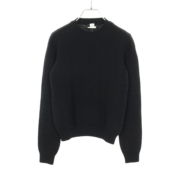 HERMES LOUNGEWEAR VOYAGE knitwear sweater #34 2H2630DA wool Black Used Women