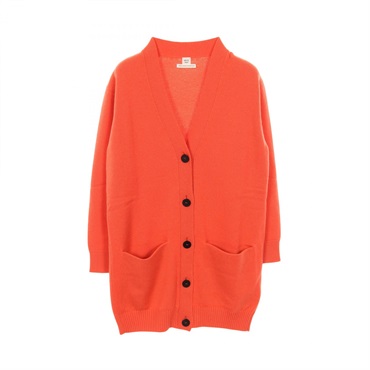 HERMES Knitwear cardigan cashmere Orange Used Women size #34