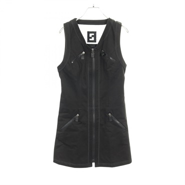 FENDI Sleeveless Dress cotton Black Used Women size I42