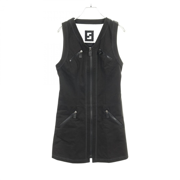 FENDI Sleeveless Dress cotton Black Used Women size I42