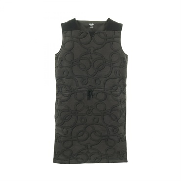 HERMES Parfroi Remix sleeveless Dress #36 5H4514DT1T36 cotton Gray Black Used