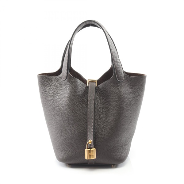 HERMES Picotin Lock PM Tote Handbag Clemence leather Evennes Used Women K GHW
