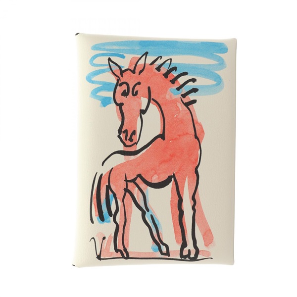 HERMES Calvi duo Spring Hose coin purse wallet K H08548CK01 Swift White SHW