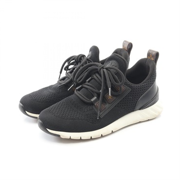 LOUIS VUITTON After Game Monogram Sneakers Fabric Black Used Women size 37 1/2