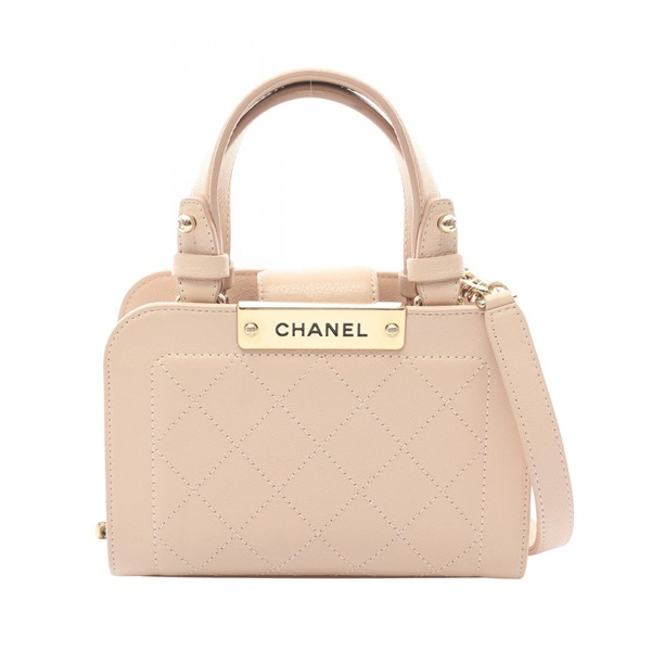 CHANEL Matelasse Shoulder crossbody Bag A93731 leather Pink Used Women GHW CC