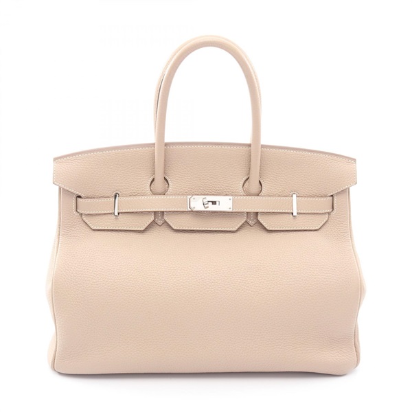HERMES Birkin 35 Handbag Togo leather Beige Argile SHW Used Women P