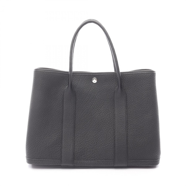 HERMES Garden Party PM Tote Handbag U Negonda leather Black SHW Used Women